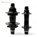 BMX-Rennnabe, Vorderrad-Felgenbremse, Hinterrad-6-Loch-Scheibenbremse, 36 Löcher, vorne 100mm / hinten 110mm